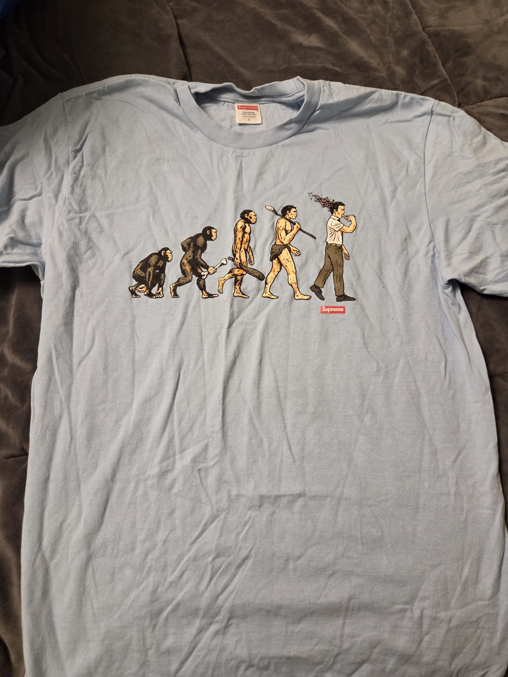 Supreme Light Blue Evolution Graphic Tee
